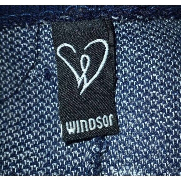 WINDSOR NAVY W/WHITE ANCHOR PRINT DOLMAN SLEEVE CARDIGAN SZ. S/M EUC. - Picture 3 of 3